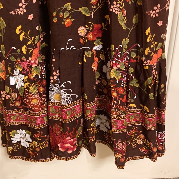 Aura Floral Maxi Dress - Brown and Multicolor - Picture 12 of 14